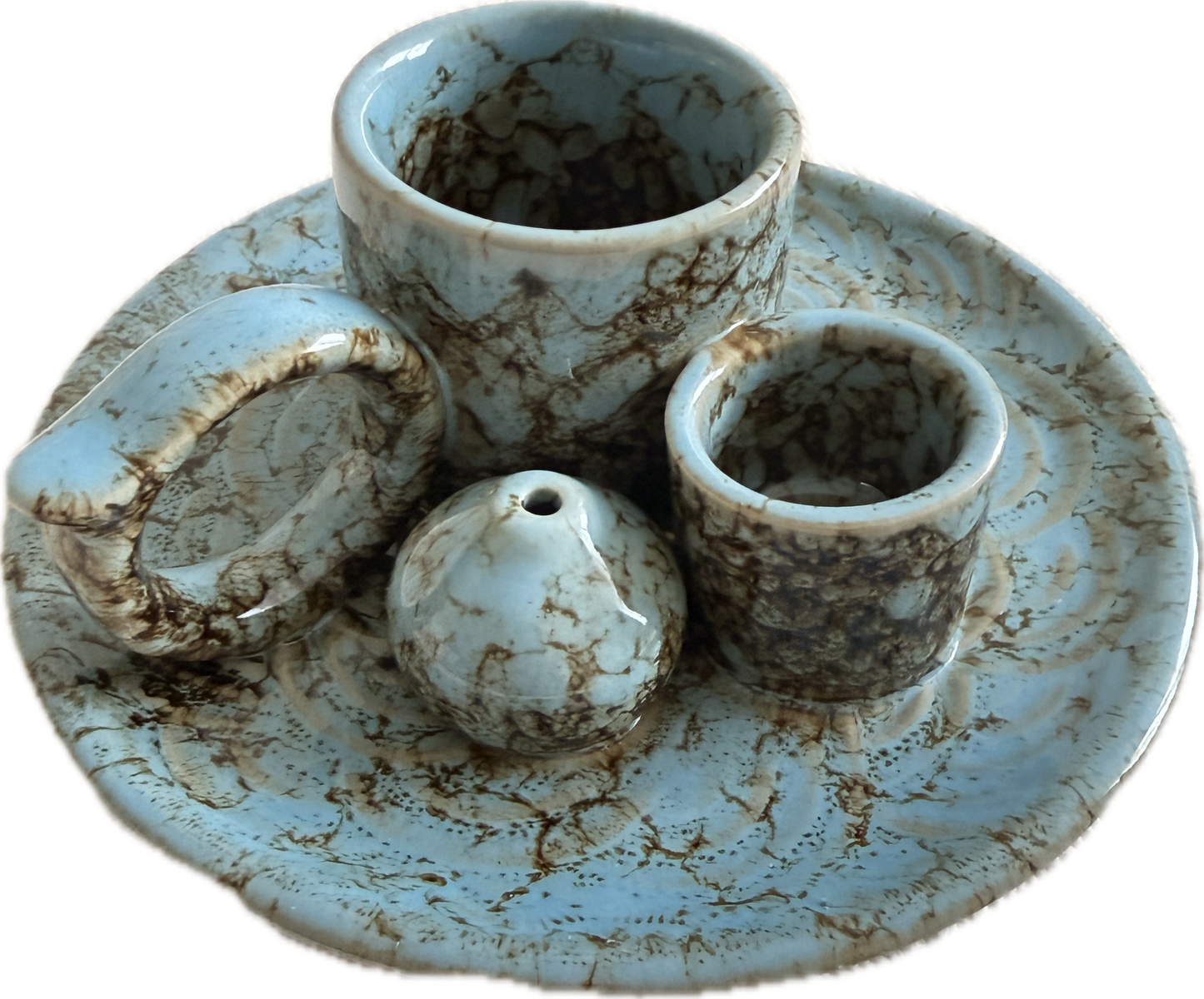 Ceramic 4 in 1 Incense & Candle Holder