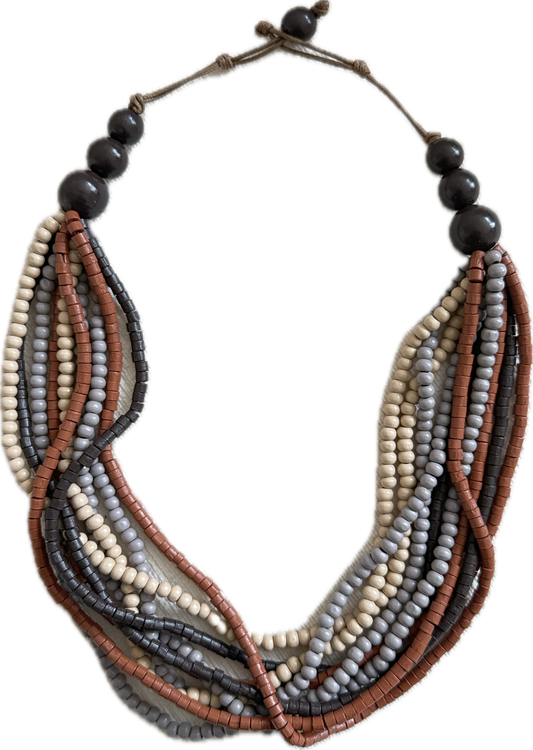 Handmade Wooden Beads Necklace Set