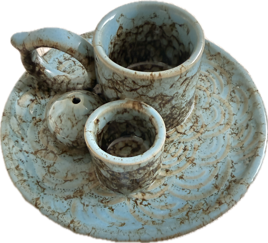 Ceramic 4 in 1 Incense & Candle Holder