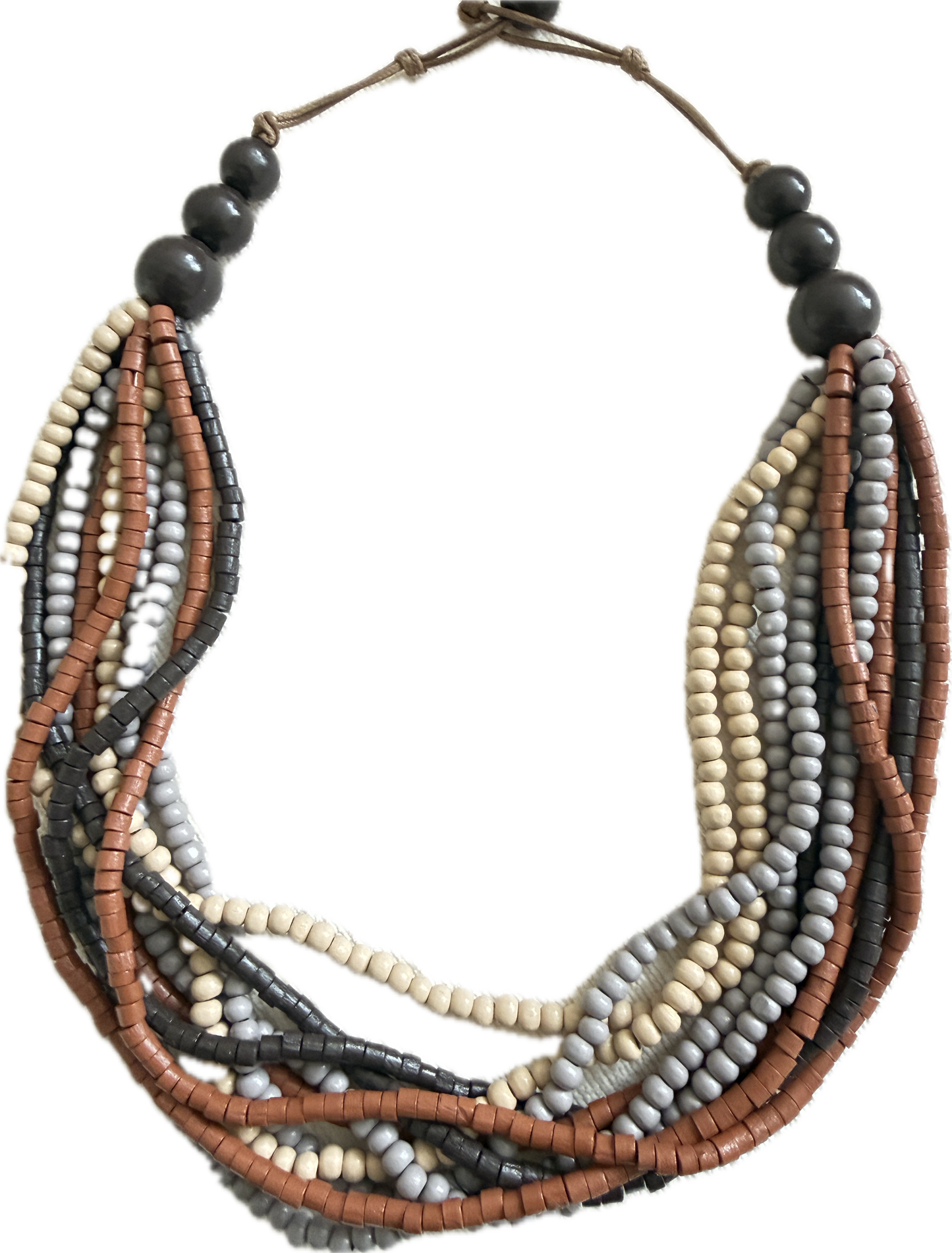 Handmade Wooden Beads Necklace Set
