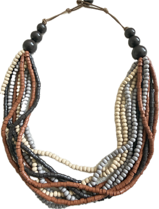 Handmade Wooden Beads Necklace Set